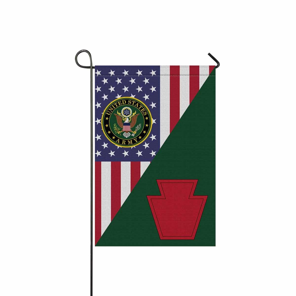 US ARMY 28TH INFANTRY DIVISION Garden Flag/Yard Flag 12 inches x 18 inches Twin-Side Printing-GDFlag-Army-CSIB-Veterans Nation