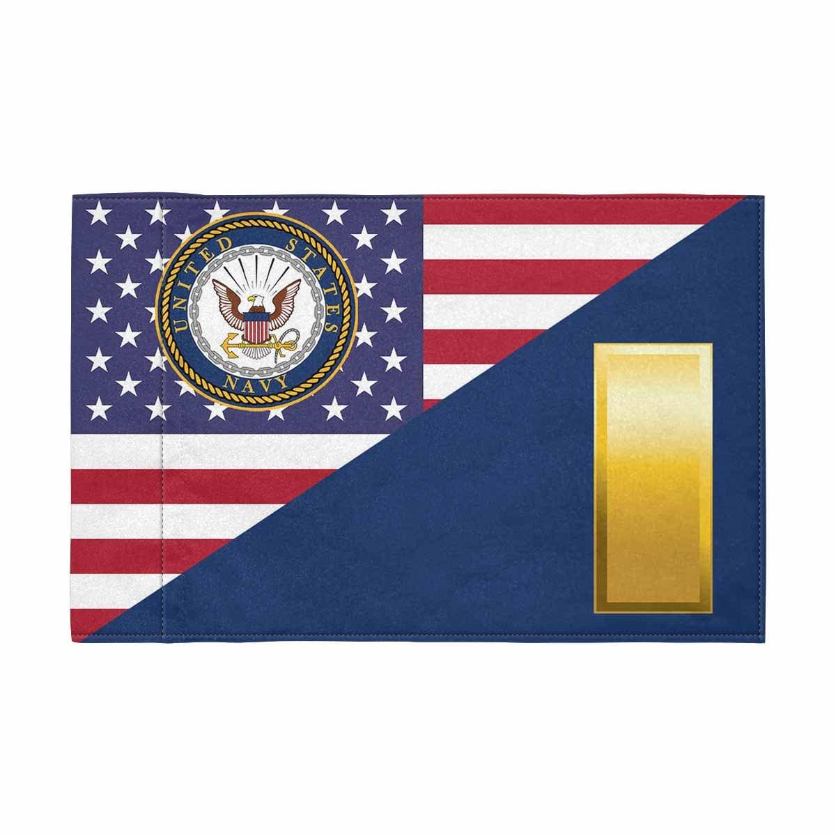 US Navy O-1 Motorcycle Flag 9" x 6" Twin-Side Printing D01-MotorcycleFlag-Navy-Veterans Nation