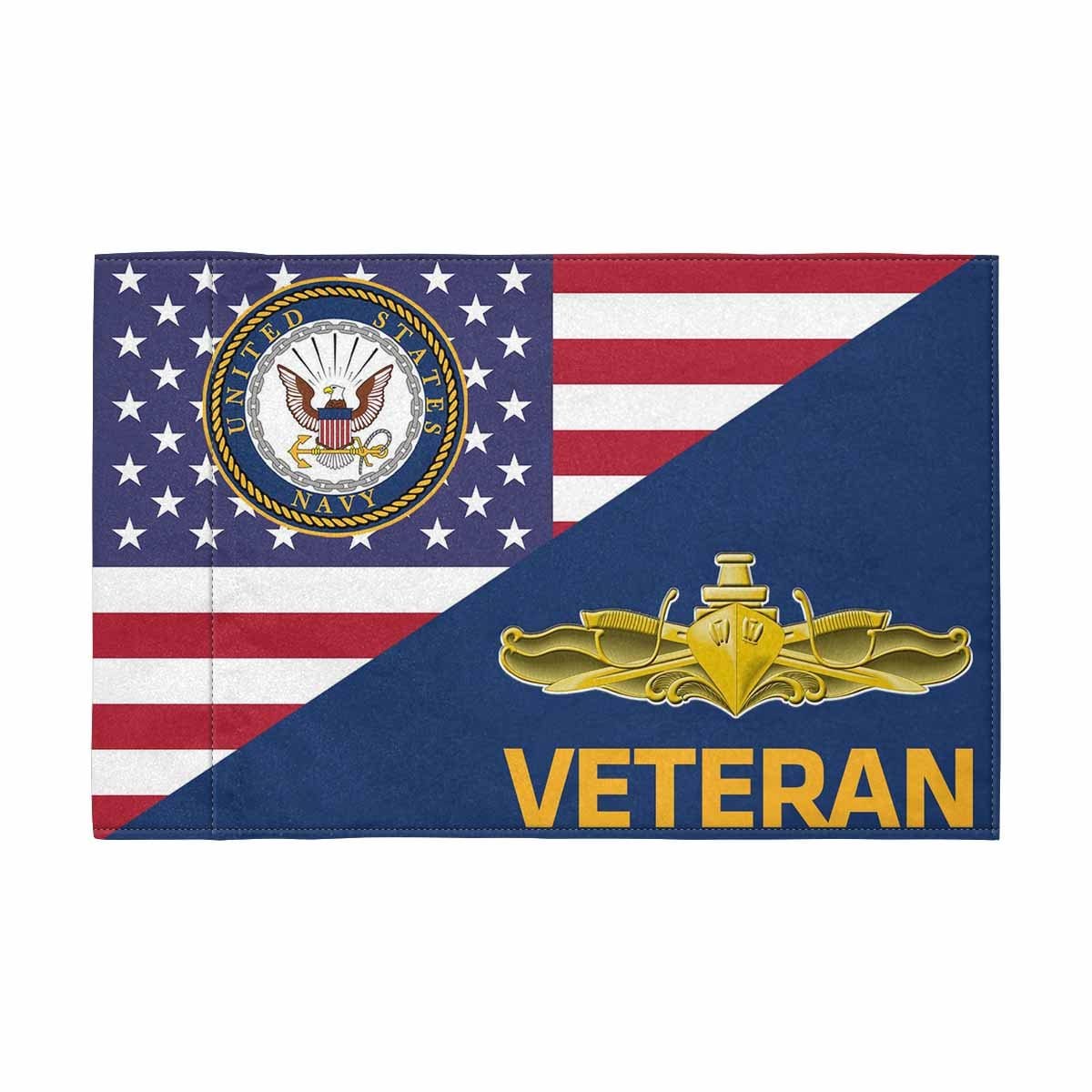 US Navy Surface Warfare Officer Veteran Motorcycle Flag 9" x 6" Twin-Side Printing D01-MotorcycleFlag-Navy-Veterans Nation