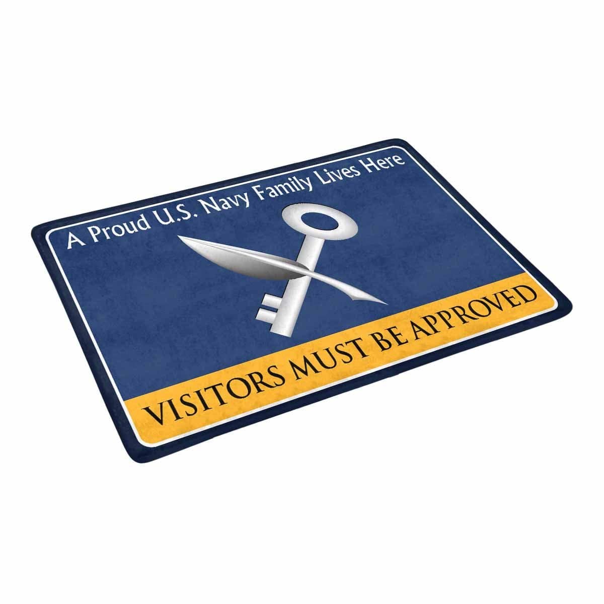 Navy Ship's Serviceman Navy SH Family Doormat - Visitors must be approved (23,6 inches x 15,7 inches)-Doormat-Navy-Rate-Veterans Nation