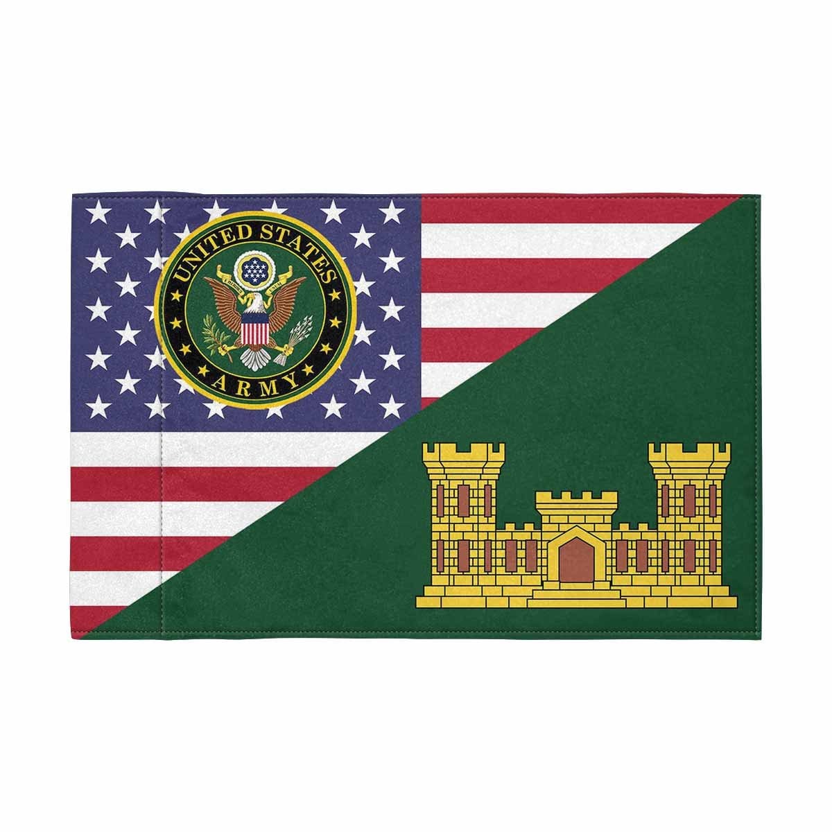 US Army Corps of Engineers Motorcycle Flag 9" x 6" Twin-Side Printing D01-Garden Flag-Veterans Nation