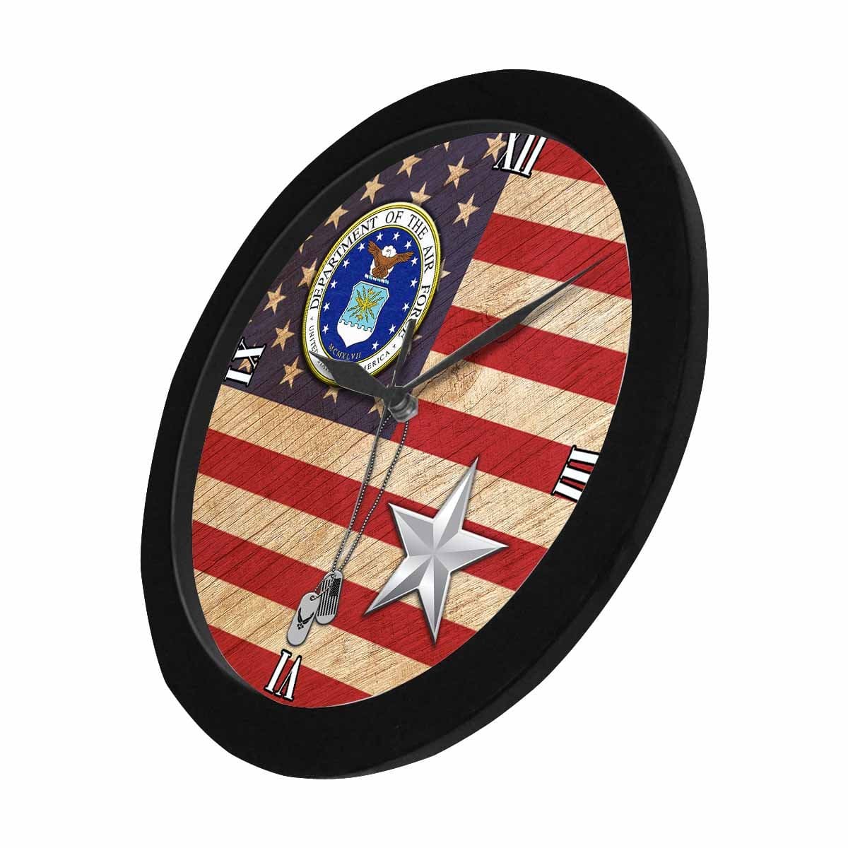 US Air Force O-7 Brigadier General Brig O7 Wall Clock-WallClocks-USAF-Ranks-Veterans Nation