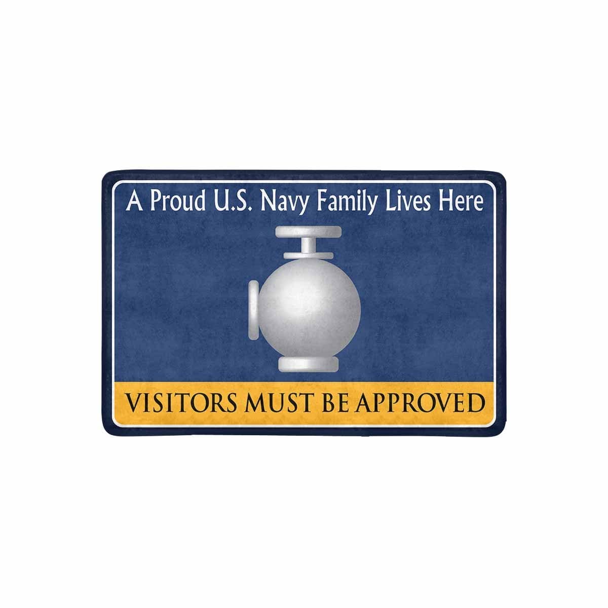 U.S Navy Utilitiesman Navy UT Family Doormat - Visitors must be approved (23,6 inches x 15,7 inches)-Doormat-Navy-Rate-Veterans Nation