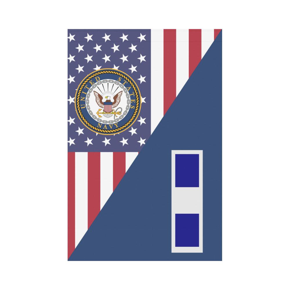 US Navy W-3 Chief Warrant Officer 3 W3 CW3 Garden Flag/Yard Flag 12 inches x 18 inches Twin-Side Printing-GDFlag-Navy-Officer-Veterans Nation