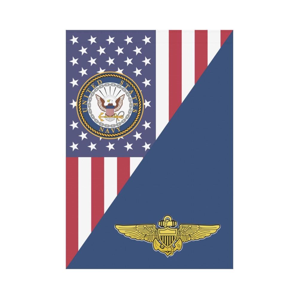 US Navy Naval Aviator House Flag 28 inches x 40 inches Twin-Side Printing-HouseFlag-Navy-Badge-Veterans Nation