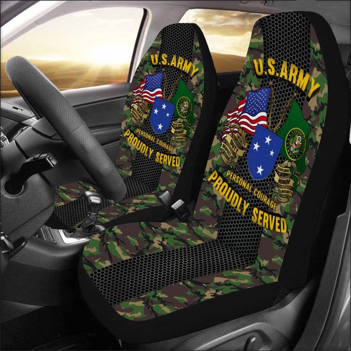 US Army 23rd Infantry Division Car Seat Covers (Set of 2)-SeatCovers-Army-CSIB-Veterans Nation