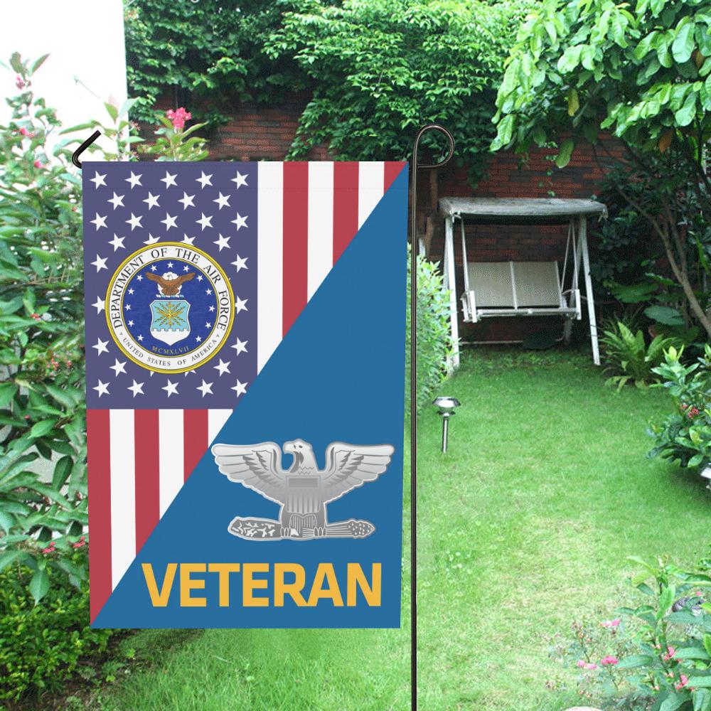 US Air Force O-6 Colonel Col O6 Field Officer Veteren House Flag 28 inches x 40 inches Twin-Side Printing-HouseFlag-USAF-Ranks-Veterans Nation