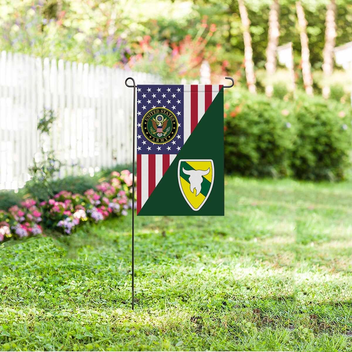 US ARMY 163 ARMORED BRIGADE Garden Flag/Yard Flag 12 inches x 18 inches Twin-Side Printing-GDFlag-Army-CSIB-Veterans Nation