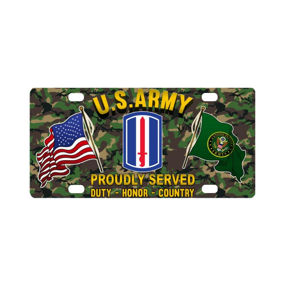 US ARMY 193RD INFANTRY BRIGADE- Classic License Plate-LicensePlate-Army-CSIB-Veterans Nation