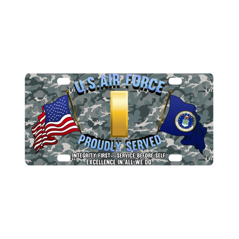 US Air Force O-1 Second Lieutenant 2d Lt O1 Commis Classic License Plate-LicensePlate-USAF-Ranks-Veterans Nation