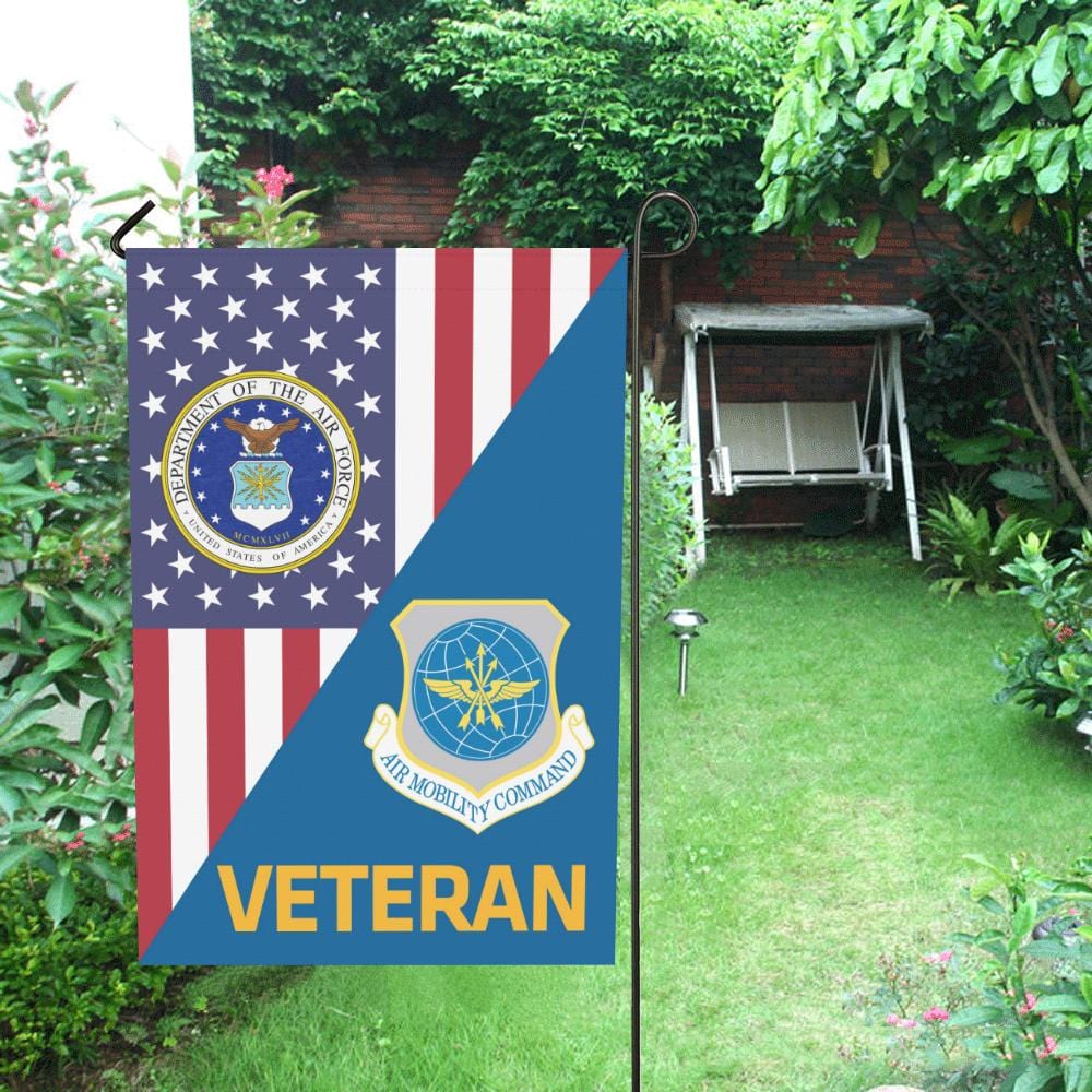 US Air Force Air Mobility Command Veteran House Flag 28 inches x 40 inches Twin-Side Printing-HouseFlag-USAF-Shield-Veterans Nation