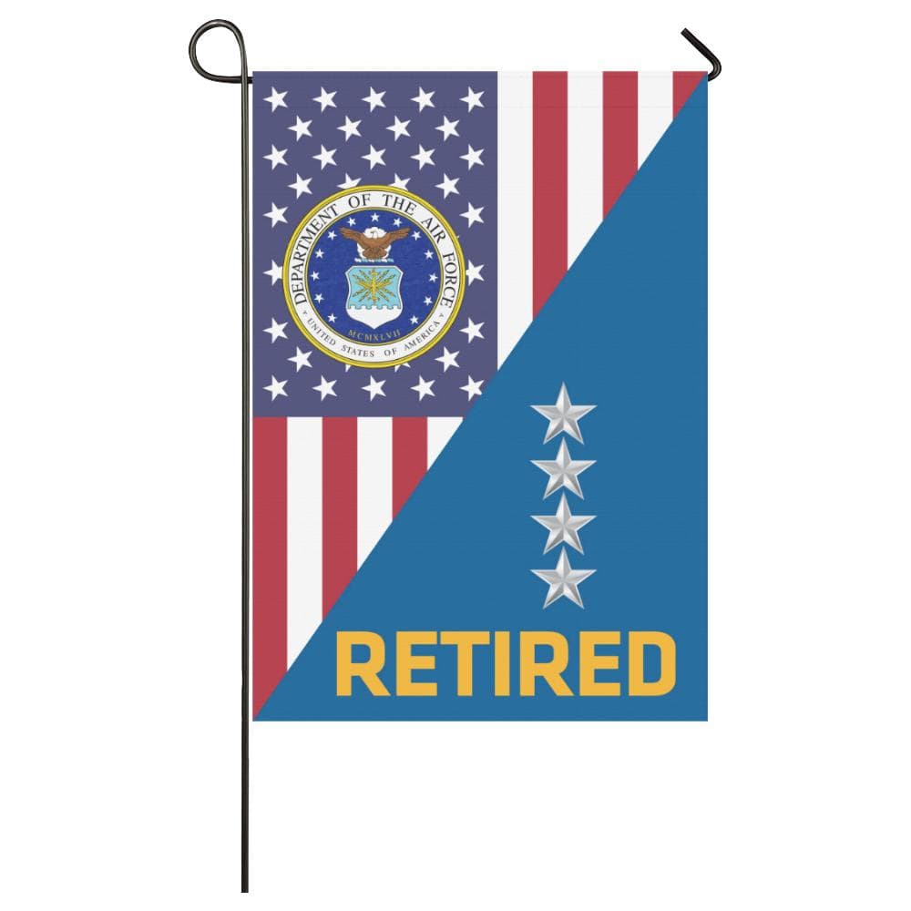 US Air Force O-10 General Gen O10 General Officer Retired House Flag 28 inches x 40 inches Twin-Side Printing-HouseFlag-USAF-Ranks-Veterans Nation