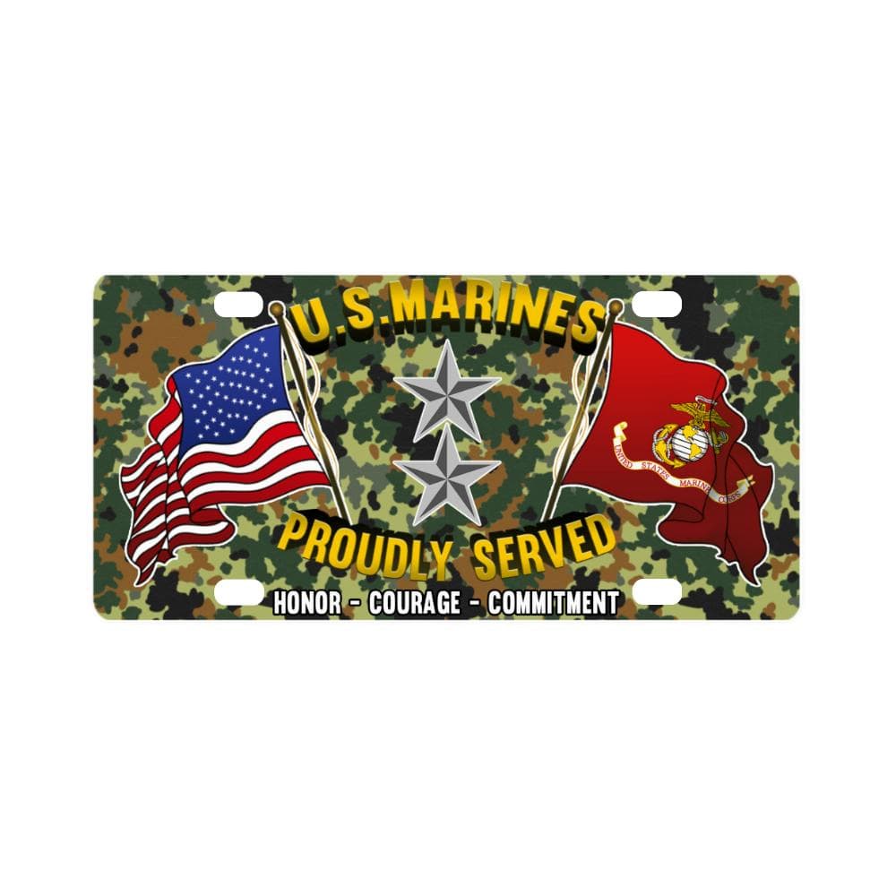 USMC O-8 Major General O8 MajGen USMC O7 General O Classic License Plate-LicensePlate-USMC-Ranks-Veterans Nation