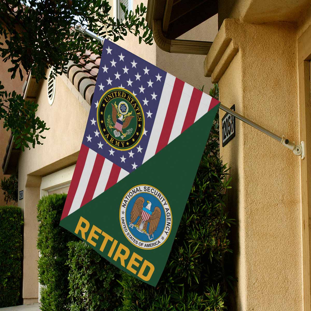 U.S National Security Agency Retired House Flag 28 Inch x 40 Inch Twin-Side Printing-HouseFlag-Army-Branch-Veterans Nation