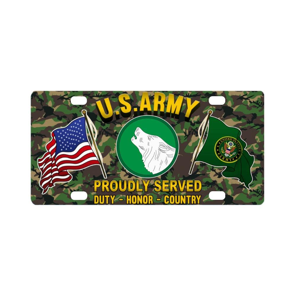 US ARMY 104 TRAINING DIVISION- Classic License Plate-LicensePlate-Army-CSIB-Veterans Nation