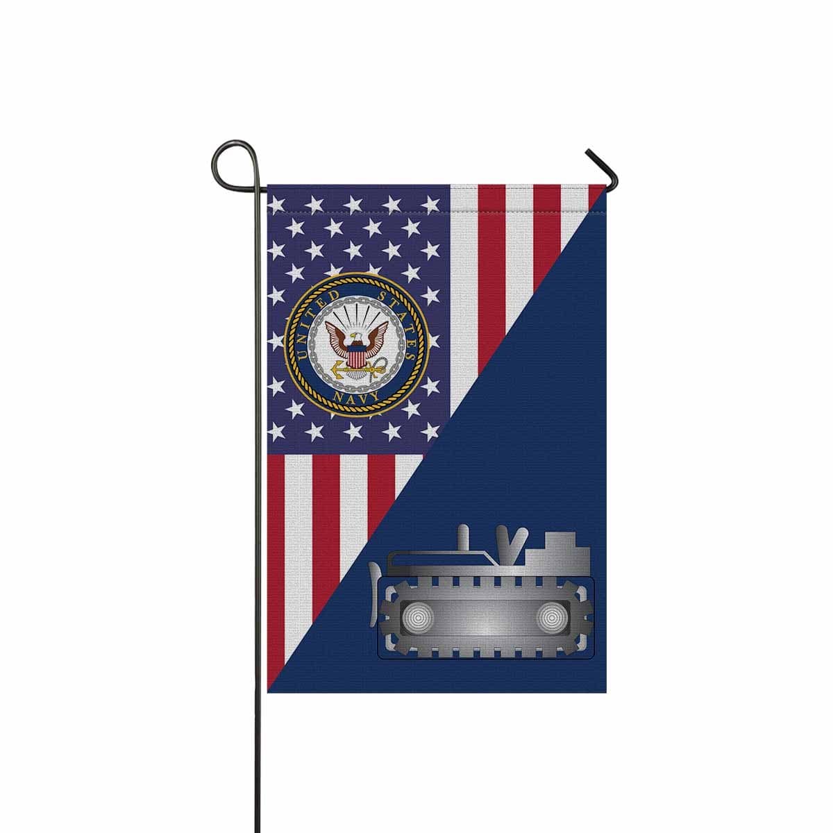 US Navy Equipment Operator Navy EO Garden Flag/Yard Flag 12 inches x 18 inches Twin-Side Printing-GDFlag-Navy-Rate-Veterans Nation
