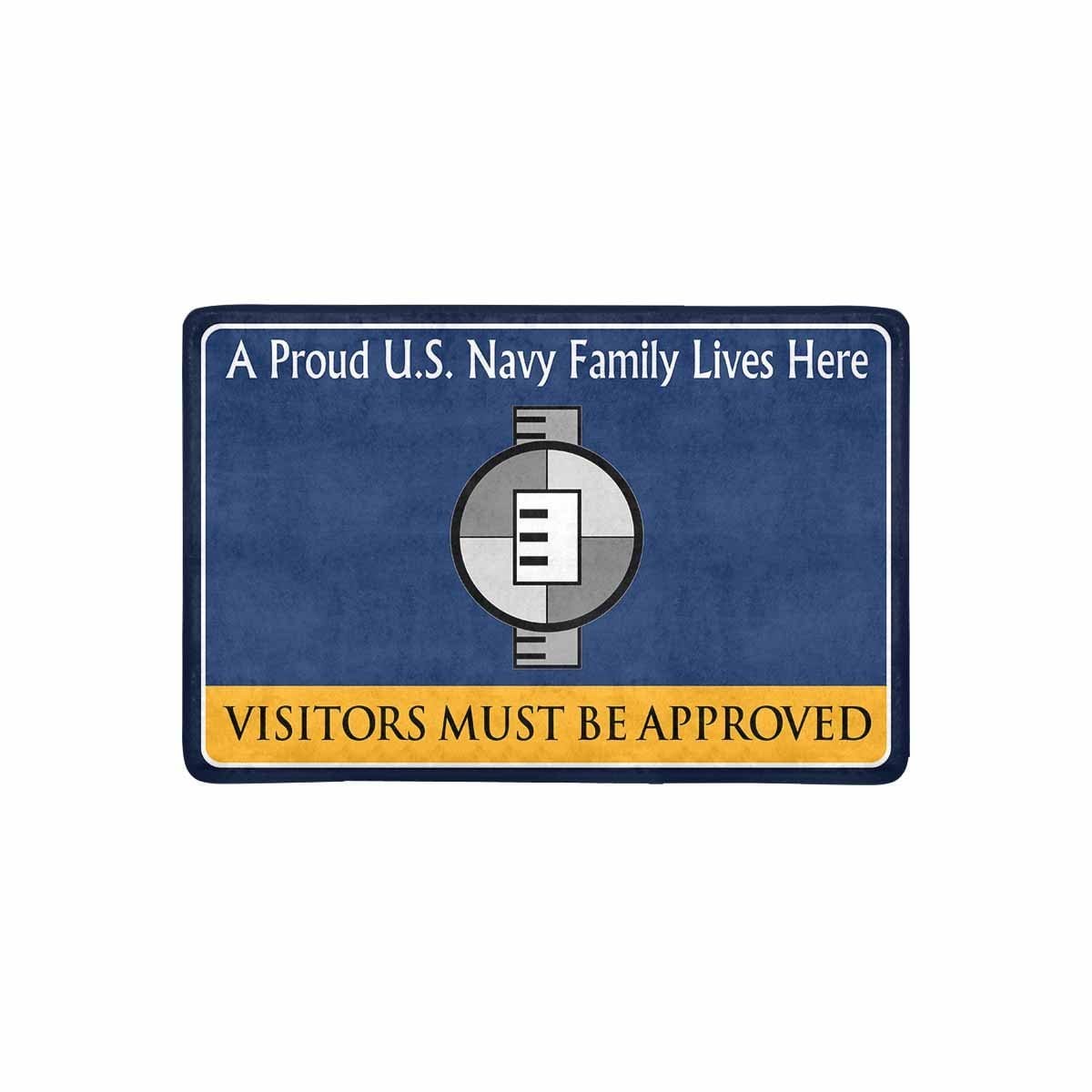 Navy Engineering Aide Navy EA Family Doormat - Visitors must be approved (23,6 inches x 15,7 inches)-Doormat-Navy-Rate-Veterans Nation
