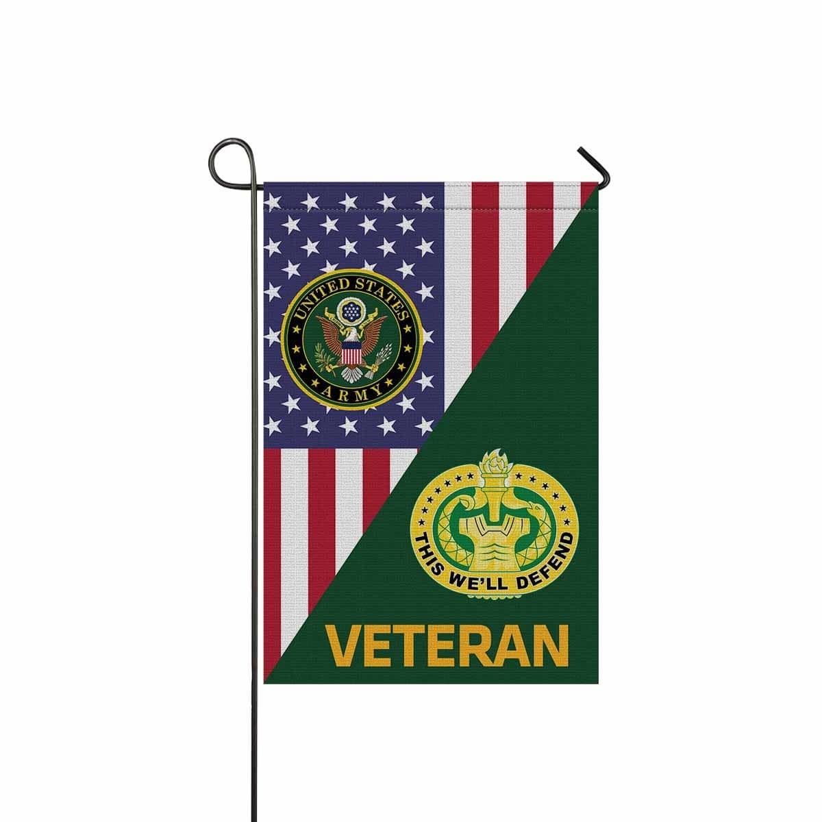 US Army Drill Sergeant Veteran Garden Flag/Yard Flag 12 Inch x 18 Inch Twin-Side Printing-GDFlag-Army-Branch-Veterans Nation