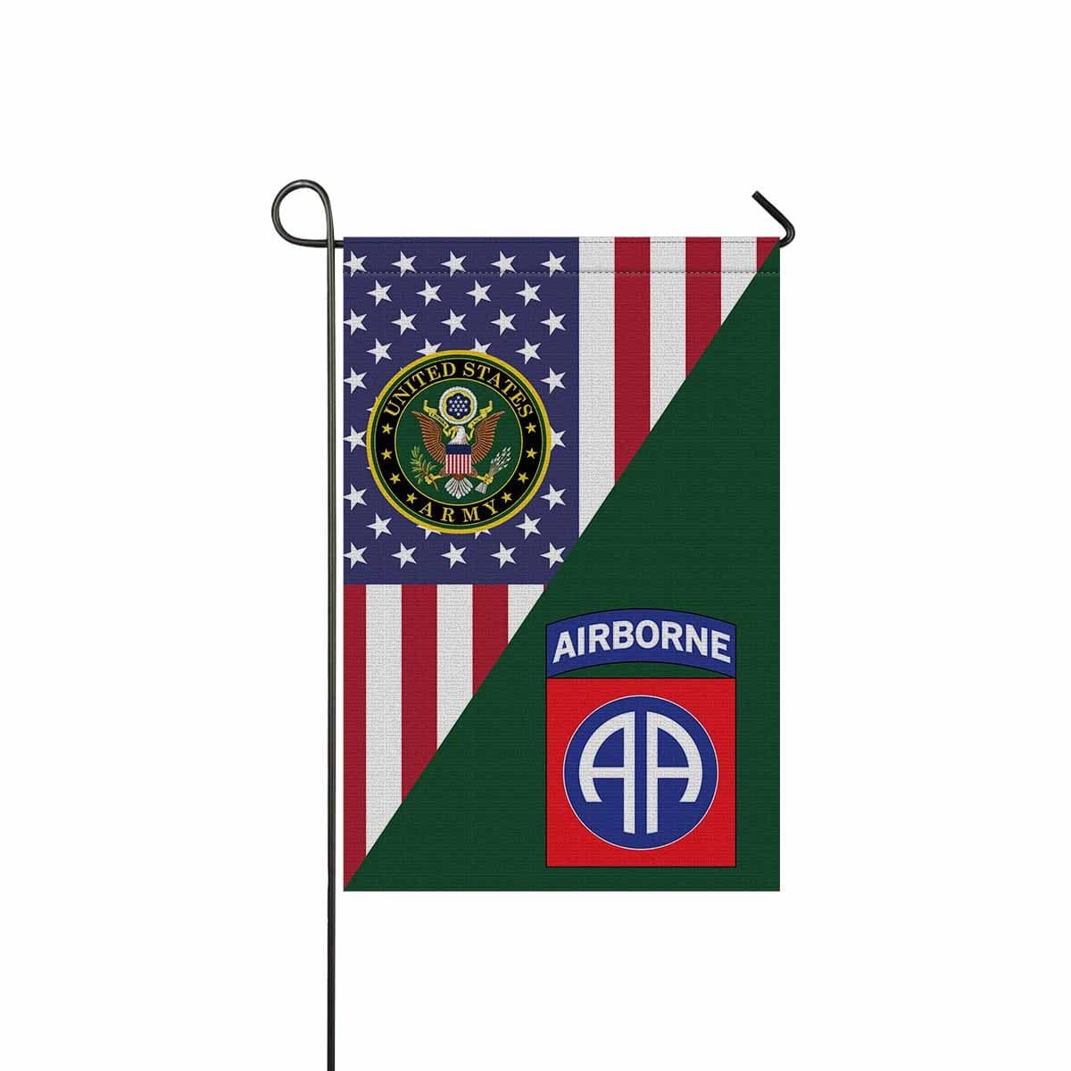 US ARMY 82ND AIRBORNE DIVISION Garden Flag/Yard Flag 12 inches x 18 inches Twin-Side Printing-GDFlag-Army-CSIB-Veterans Nation