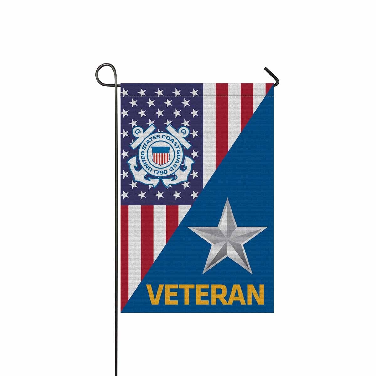 US Coast Guard O-7 Rear Admiral Lower Half O7 DRML Flag Officer Ranks Veteran Garden Flag 12'' x 18'' Twin-Side Printing-Garden Flag-Veterans Nation