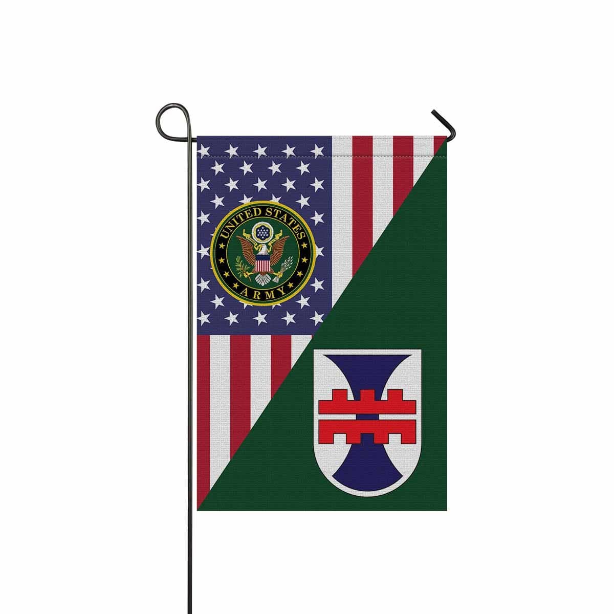 US ARMY 412TH ENGINEER COMMAND Garden Flag/Yard Flag 12 inches x 18 inches Twin-Side Printing-GDFlag-Army-CSIB-Veterans Nation