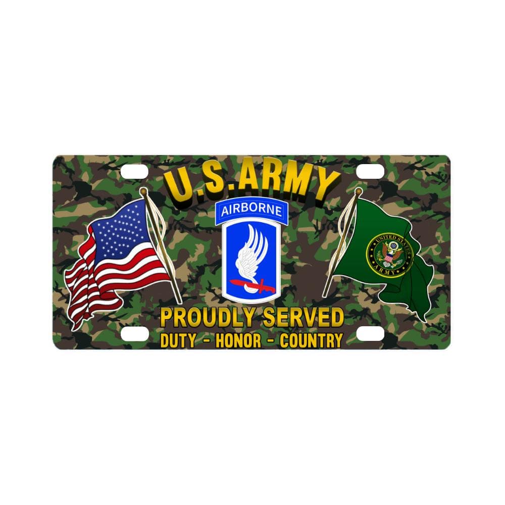 US ARMY 173RD AIRBORNE BRIGADE- Classic License Plate-LicensePlate-Army-CSIB-Veterans Nation