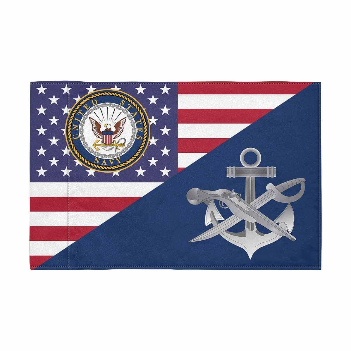 US Navy Special Warfare Boat Operator Navy SB Motorcycle Flag 9" x 6" Twin-Side Printing D01-MotorcycleFlag-Navy-Veterans Nation