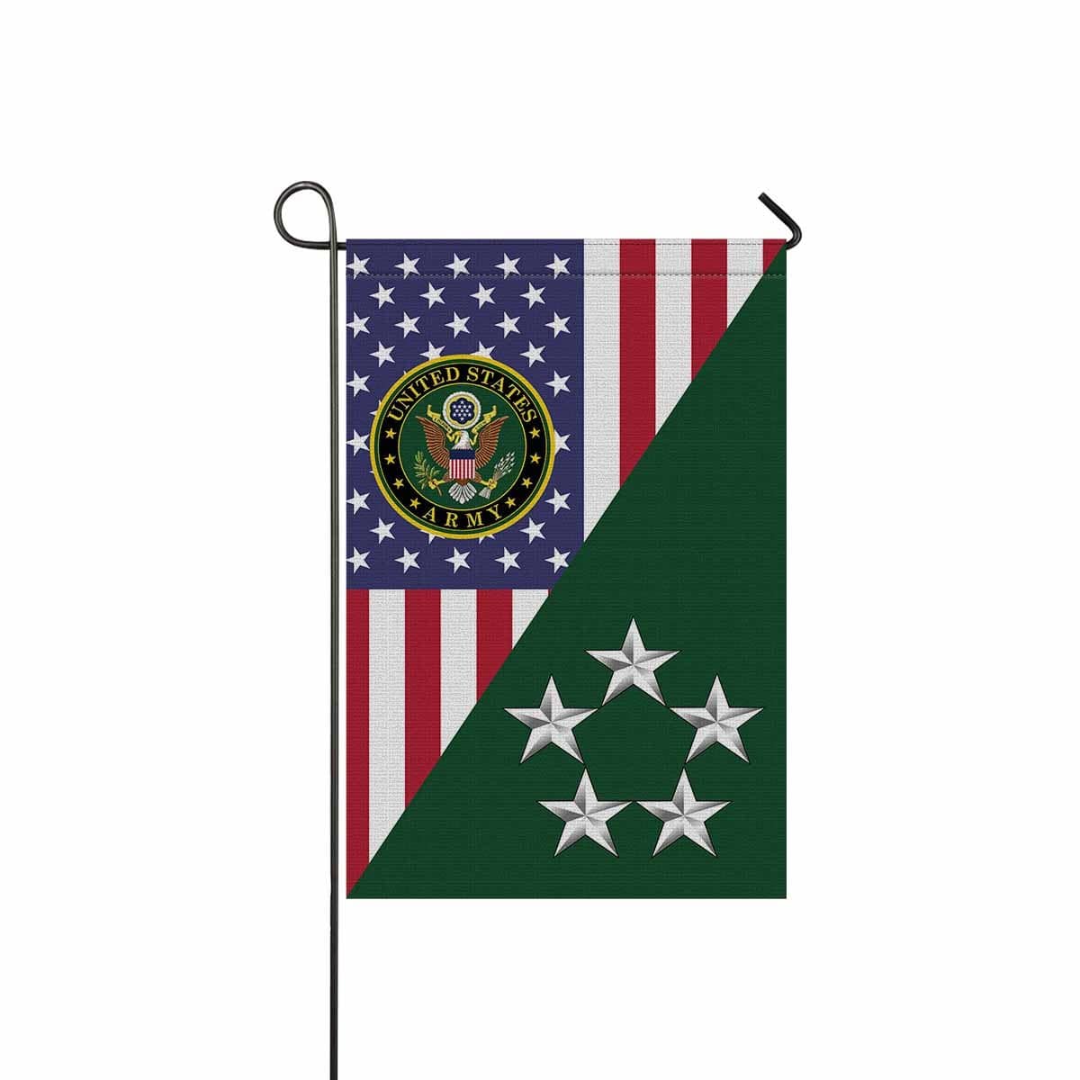 US Army O-10 General of the Army O10 GA General Officer Garden Flag/Yard Flag 12 Inch x 18 Inch Twin-Side Printing-GDFlag-Army-Ranks-Veterans Nation
