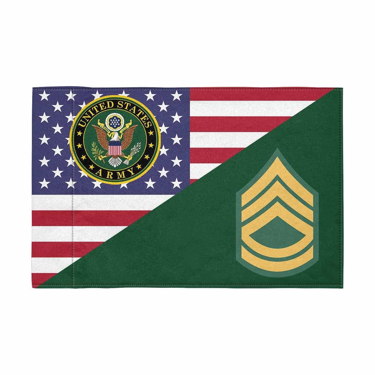 US Army E-7 Motorcycle Flag 9" x 6" Twin-Side Printing D01-Garden Flag-Veterans Nation