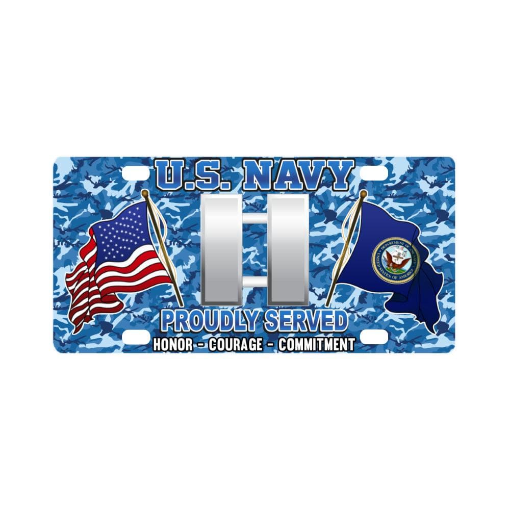 US Navy O-3 Lieutenant O3 LT Junior Officer Classi Classic License Plate-LicensePlate-Navy-Officer-Veterans Nation