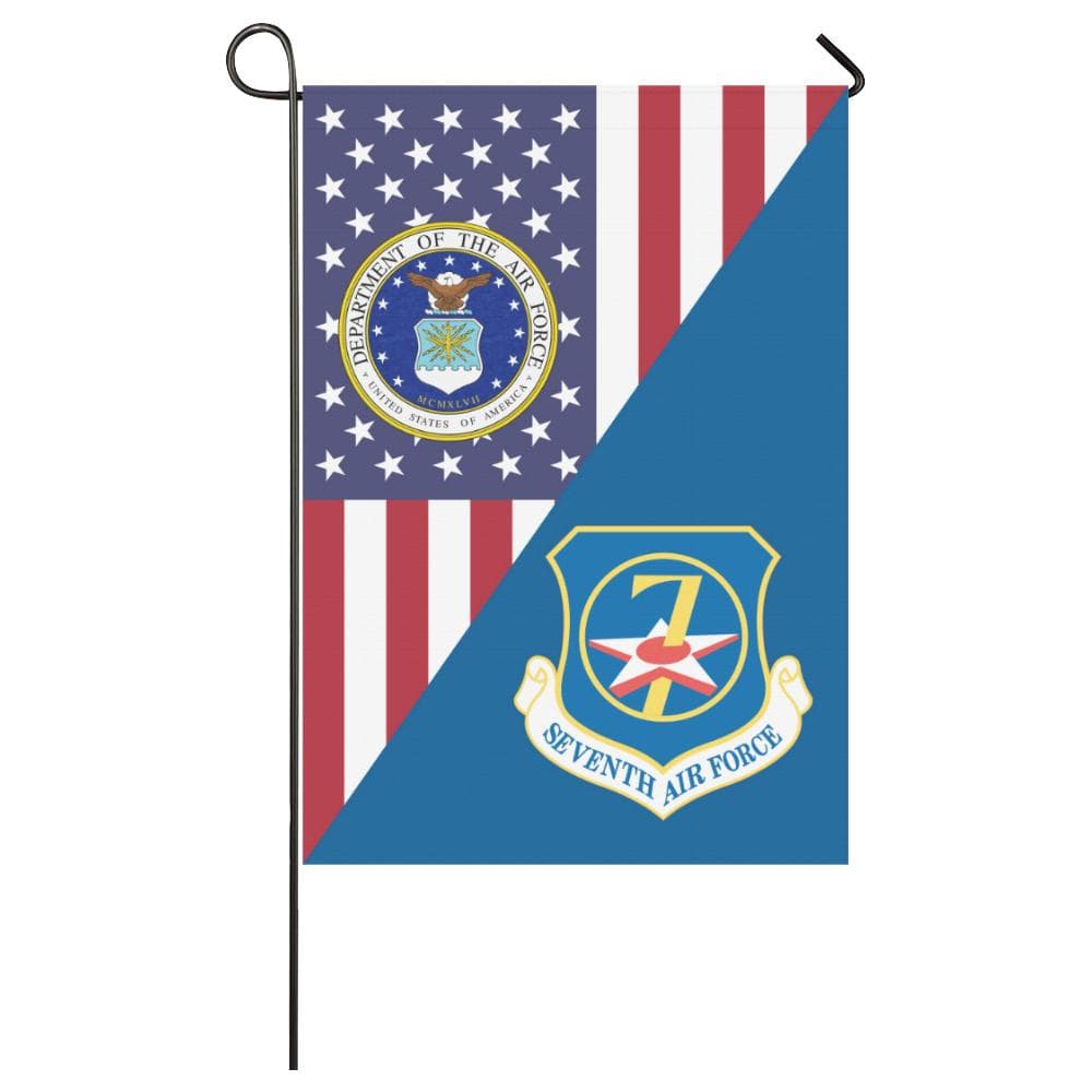 US Air Force Seventh Air Force House Flag 28 inches x 40 inches Twin-Side Printing-HouseFlag-USAF-Shield-Veterans Nation