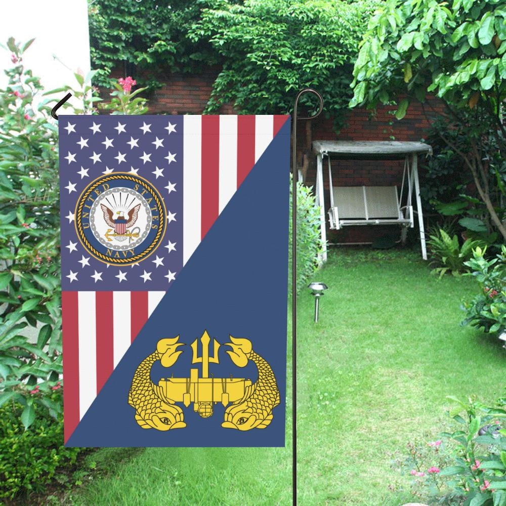 US Navy Deep Submergence Officer Badge House Flag 28 inches x 40 inches Twin-Side Printing-HouseFlag-Navy-Badge-Veterans Nation