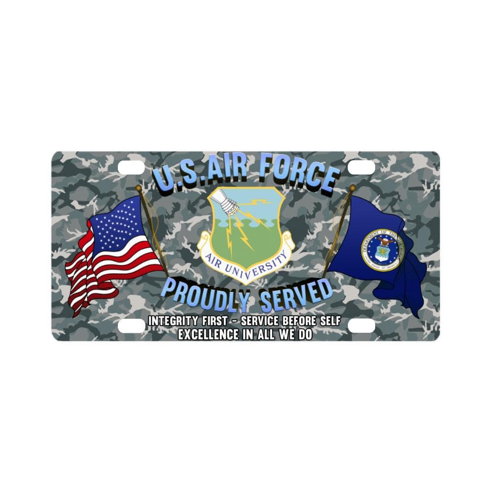 US Air Force Air University Classic License Plate Classic License Plate-LicensePlate-USAF-Shield-Veterans Nation