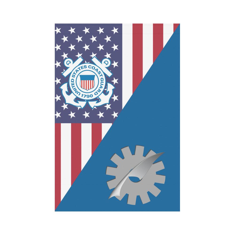 US Coast Guard Data Processing Technician DP Garden Flag/Yard Flag 12 inches x 18 inches-GDFlag-USCG-Rate-Veterans Nation
