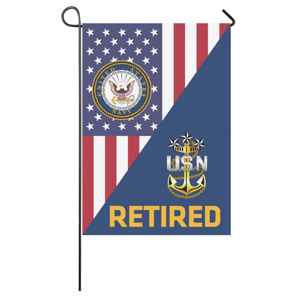 US Navy E-9 Master Chief Petty Officer Of The Navy E9 MCPON Senior Enlisted Advisor Collar Device Retired House Flag 28 inches x 40 inches Twin-Side Printing-HouseFlag-Navy-Collar-Veterans Nation