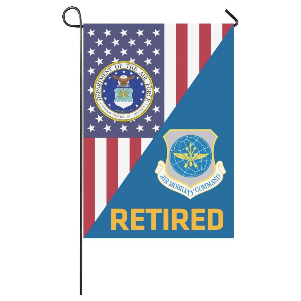 US Air Force Air Mobility Command Retired House Flag 28 inches x 40 inches Twin-Side Printing-HouseFlag-USAF-Shield-Veterans Nation