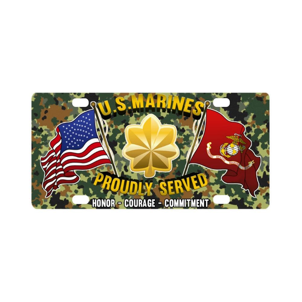 USMC O-4 Major O4 Maj USMC O4 Field Officer Ranks- Classic License Plate-LicensePlate-USMC-Ranks-Veterans Nation