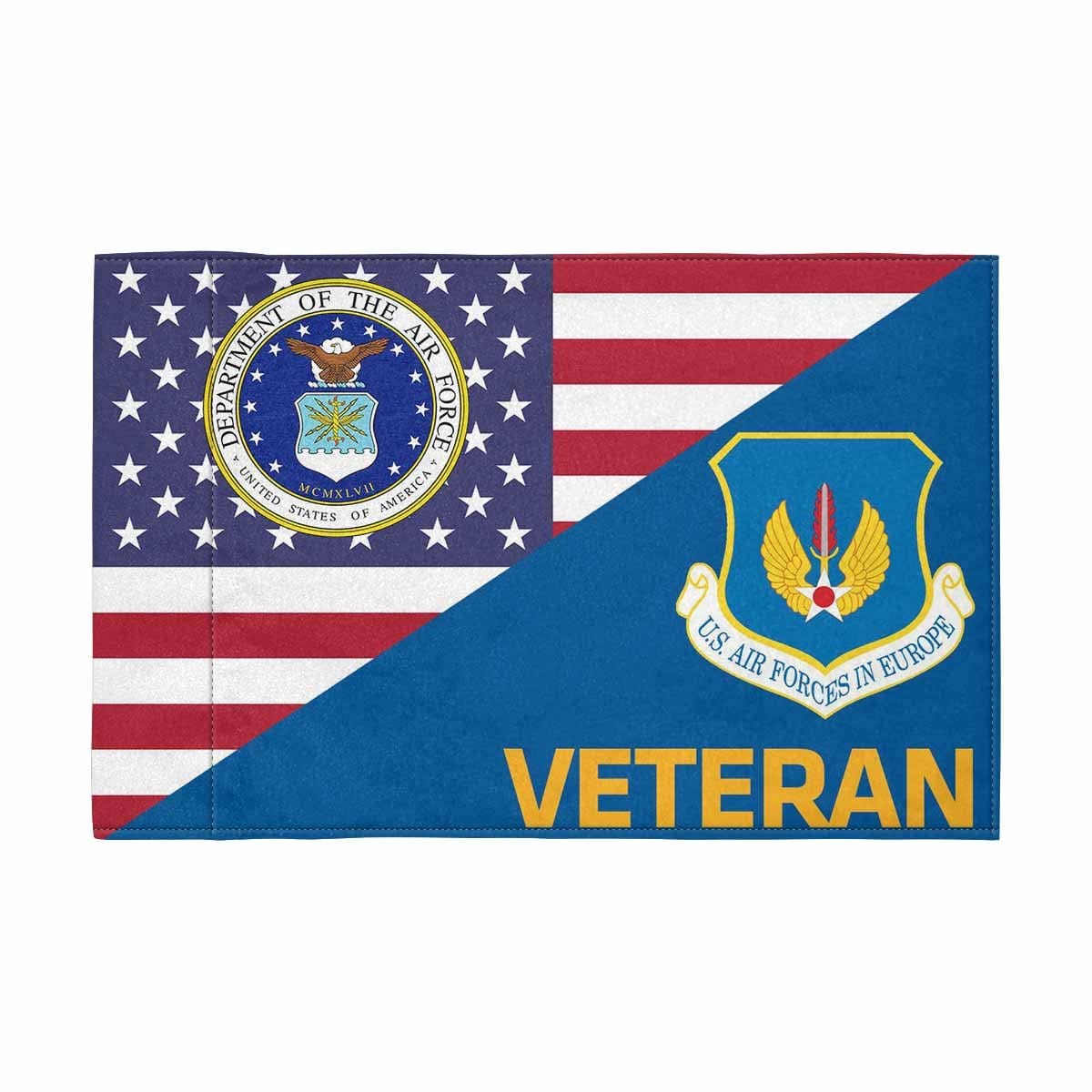 US Air Force in Europe Veteran Motorcycle Flag 9" x 6" Twin-Side Printing D01-MotorcycleFlag-USAF-Veterans Nation