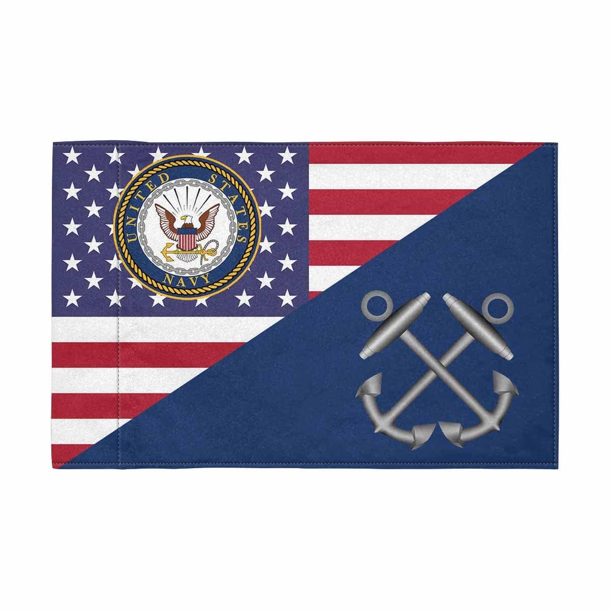 US Navy Boatswain's Mate Navy BM Motorcycle Flag 9" x 6" Twin-Side Printing D01-MotorcycleFlag-Navy-Veterans Nation