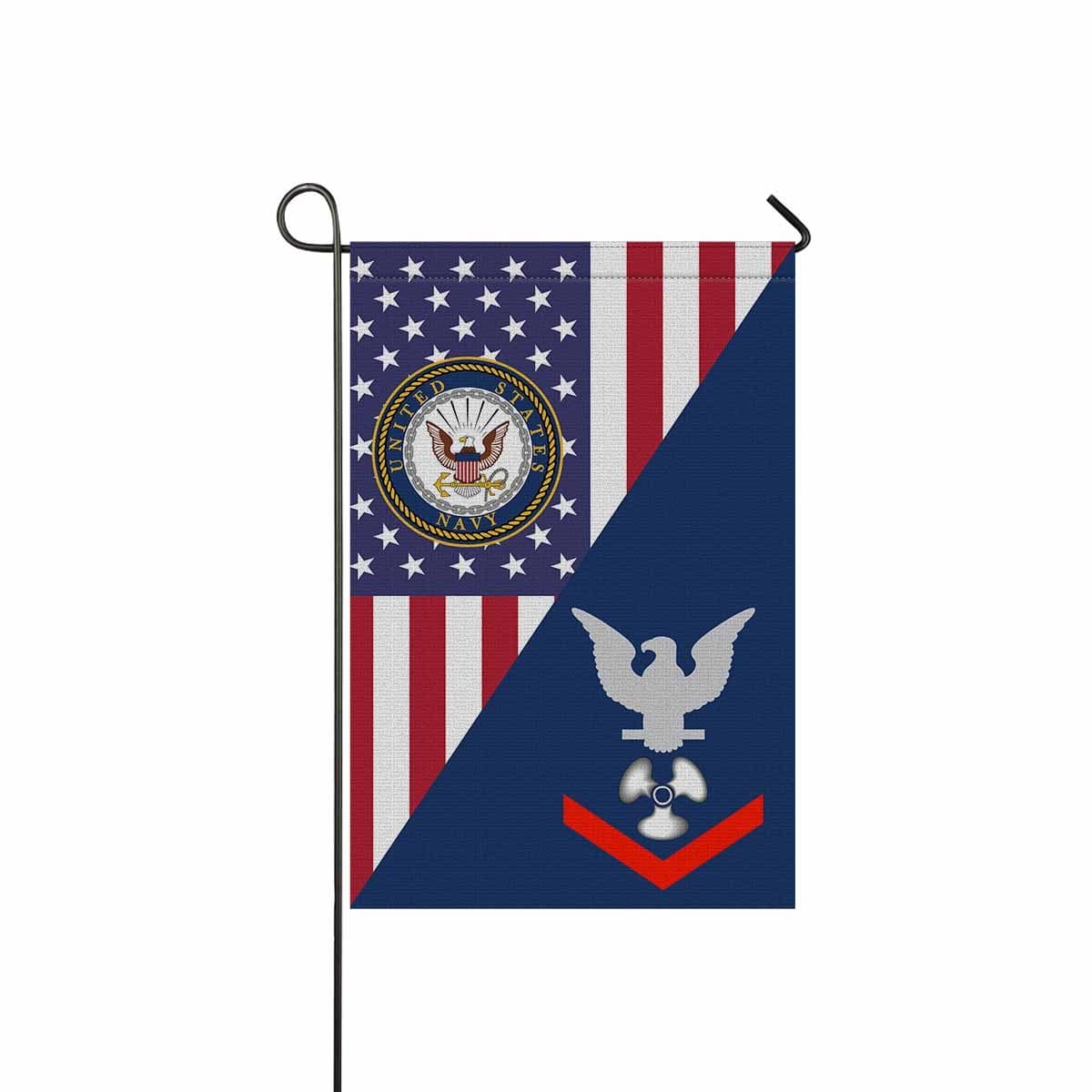 US Navy Machinist's Mate Navy MM E-4 Garden Flag/Yard Flag 12 inches x 18 inches Twin-Side Printing-GDFlag-Navy-Rating-Veterans Nation