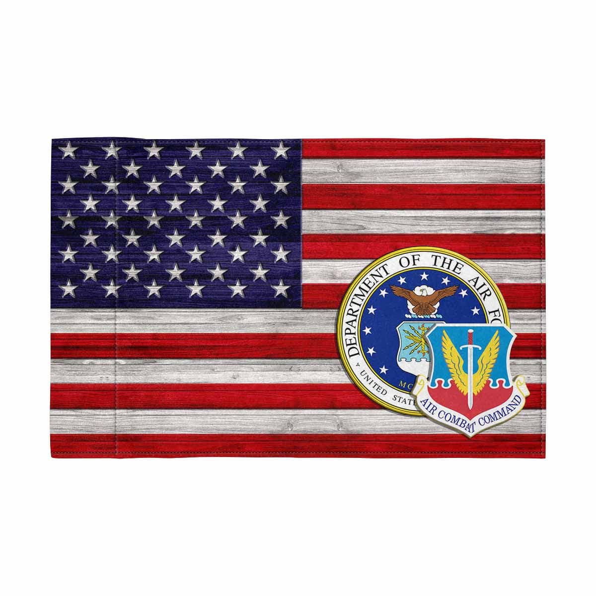 US Air Force Air Combat Command Motorcycle Flag 9" x 6" Twin-Side Printing D02-MotorcycleFlag-USAF-Veterans Nation