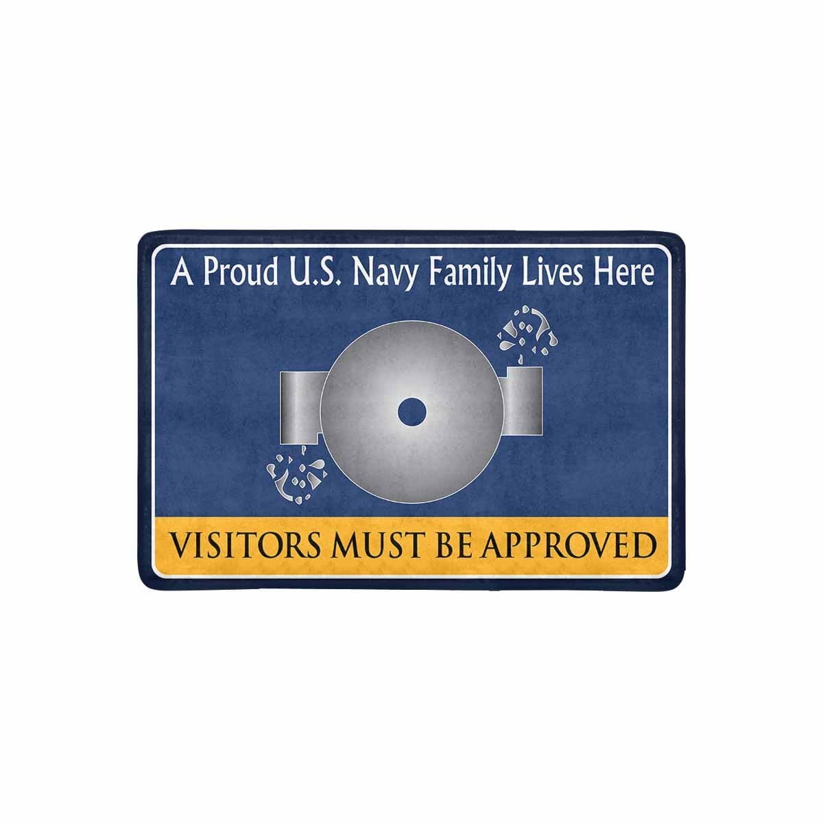 U.S Navy Boiler technician Navy BT Family Doormat - Visitors must be approved (23,6 inches x 15,7 inches)-Doormat-Navy-Rate-Veterans Nation