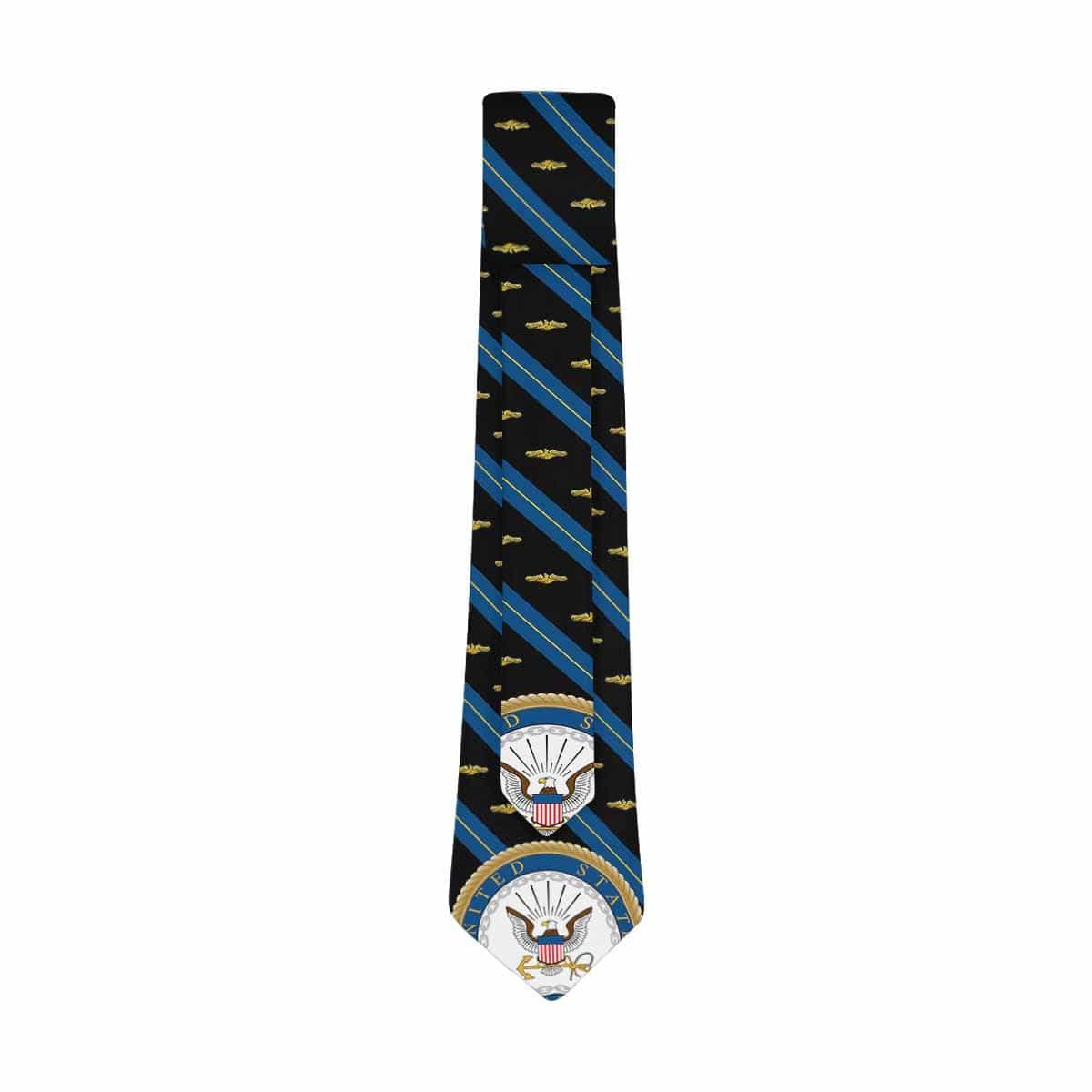US Navy Submarine Officer Badge Classic Necktie (Two Sides)-Necktie-Navy-Badge-Veterans Nation