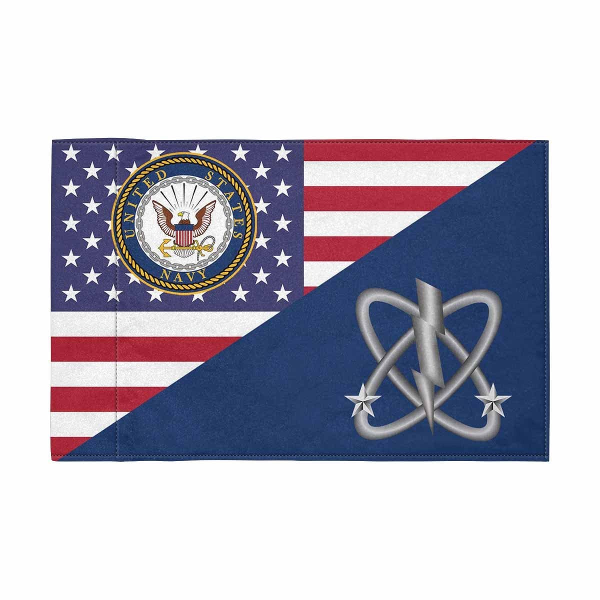 US Navy Electronics Warfare Technician Navy EW Motorcycle Flag 9" x 6" Twin-Side Printing D01-MotorcycleFlag-Navy-Veterans Nation