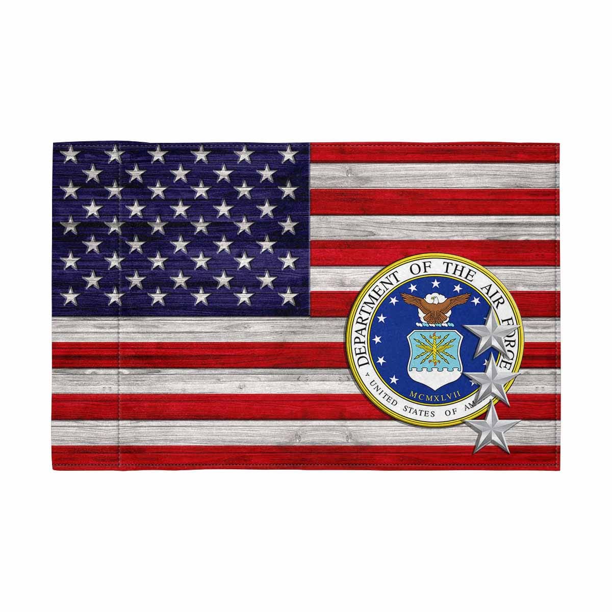 US Air Force O-9 Motorcycle Flag 9" x 6" Twin-Side Printing D02-MotorcycleFlag-USAF-Veterans Nation