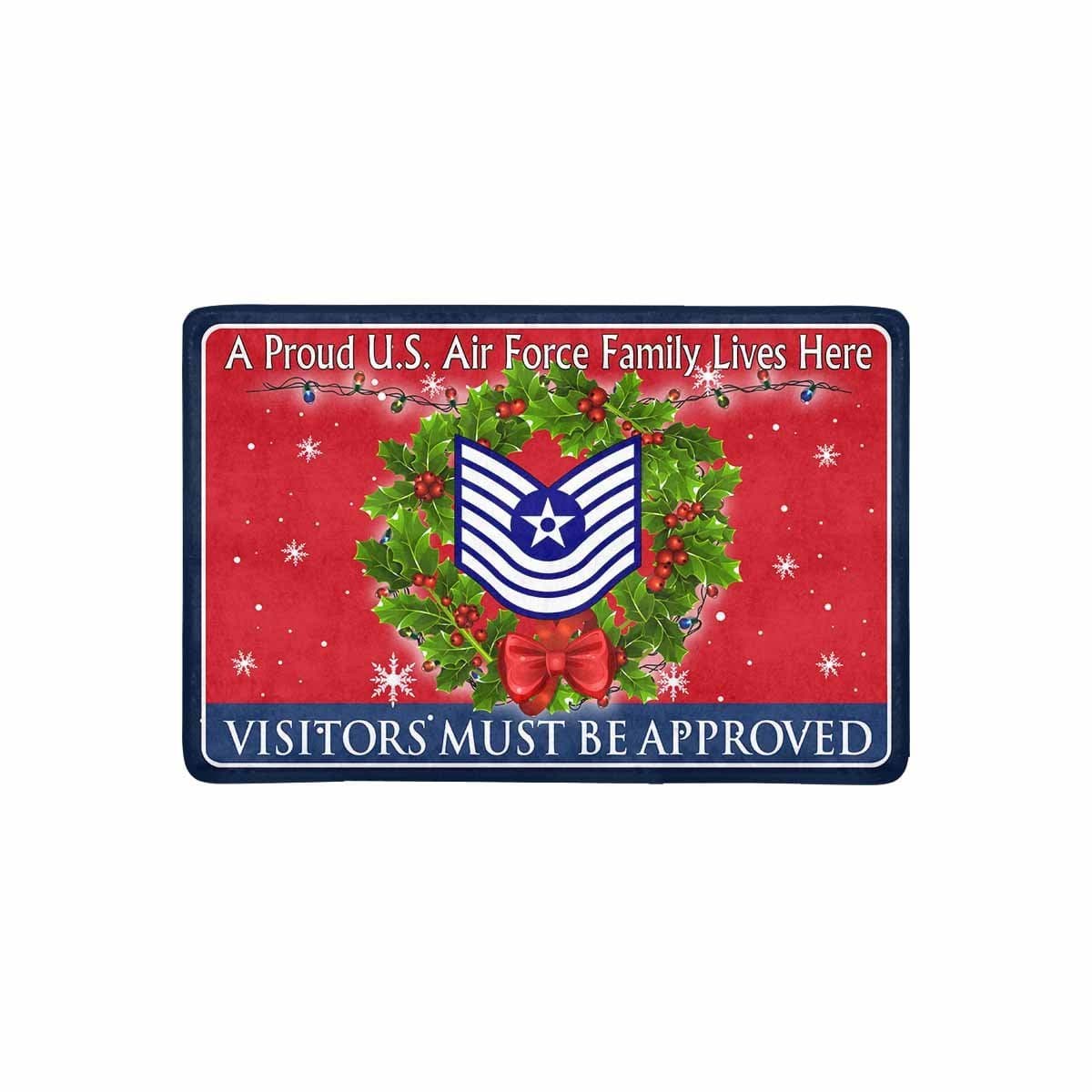 US Air Force E-7 Old Style Rank - Visitors must be approved-Doormat-USAF-Ranks-Veterans Nation