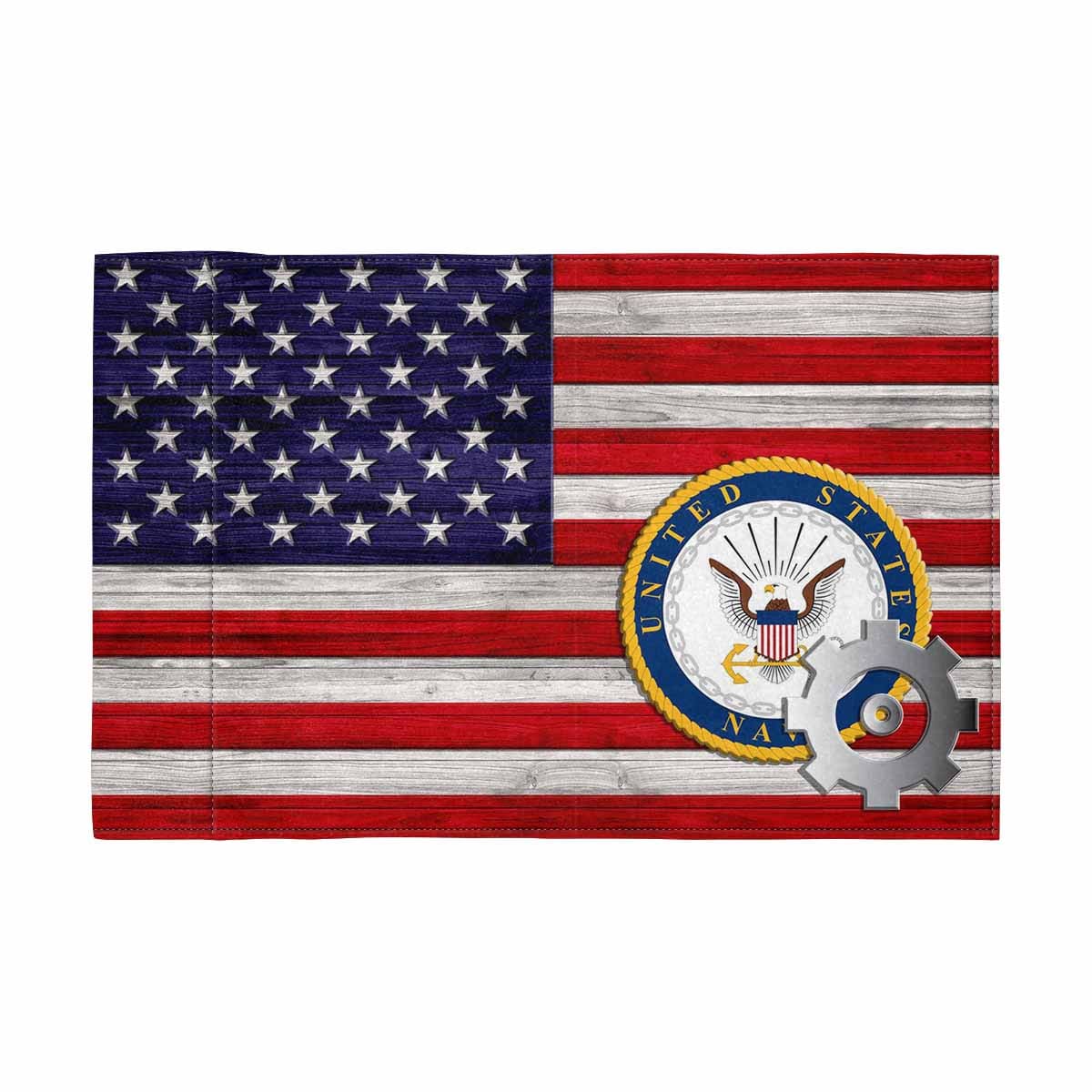 US Navy Engineman Navy EN Motorcycle Flag 9" x 6" Twin-Side Printing D02-MotorcycleFlag-Navy-Veterans Nation
