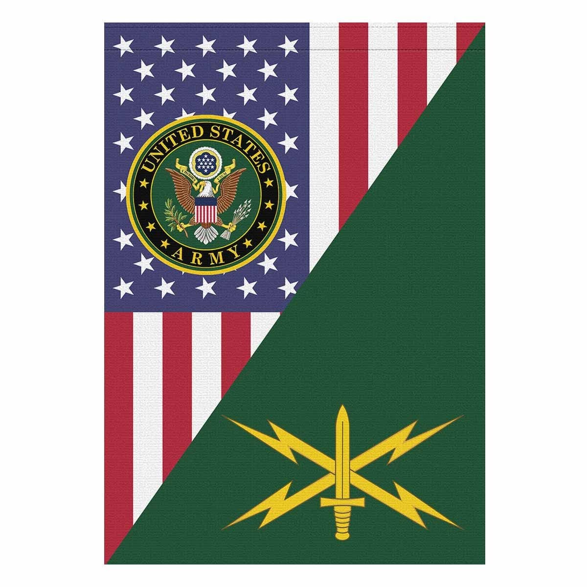 US Army Cyber Corps House Flag 28 Inch x 40 Inch Twin-Side Printing-HouseFlag-Army-Branch-Veterans Nation