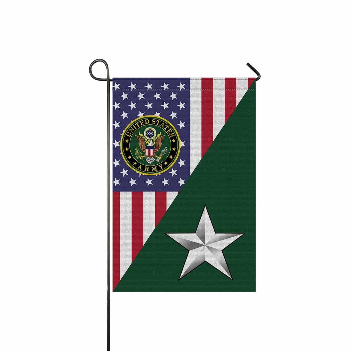 US Army O-7 Brigadier General O7 BG General Officer Garden Flag/Yard Flag 12 Inch x 18 Inch Twin-Side Printing-GDFlag-Army-Ranks-Veterans Nation