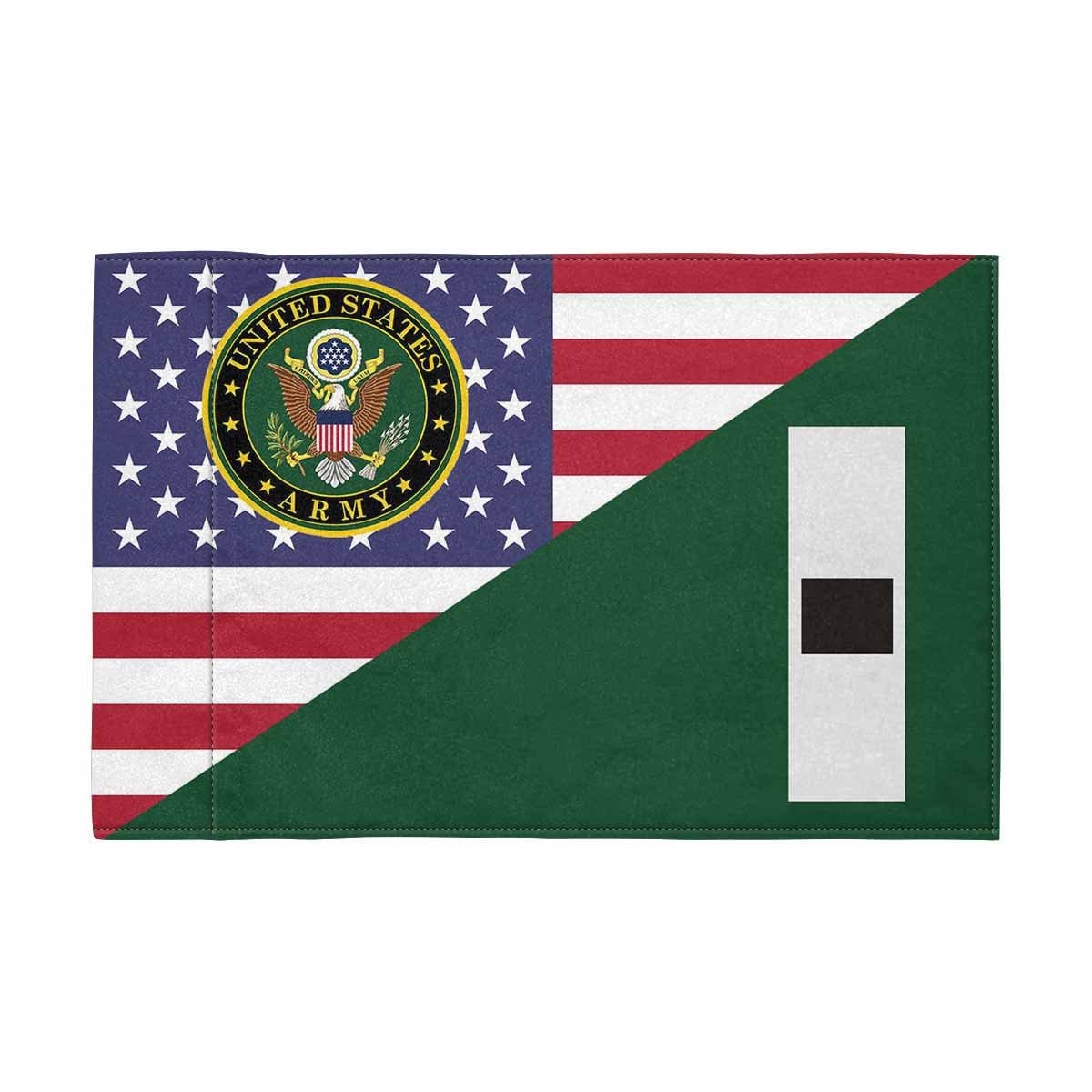 US Army W-1 Motorcycle Flag 9" x 6" Twin-Side Printing D01-MotorcycleFlag-Army-Veterans Nation